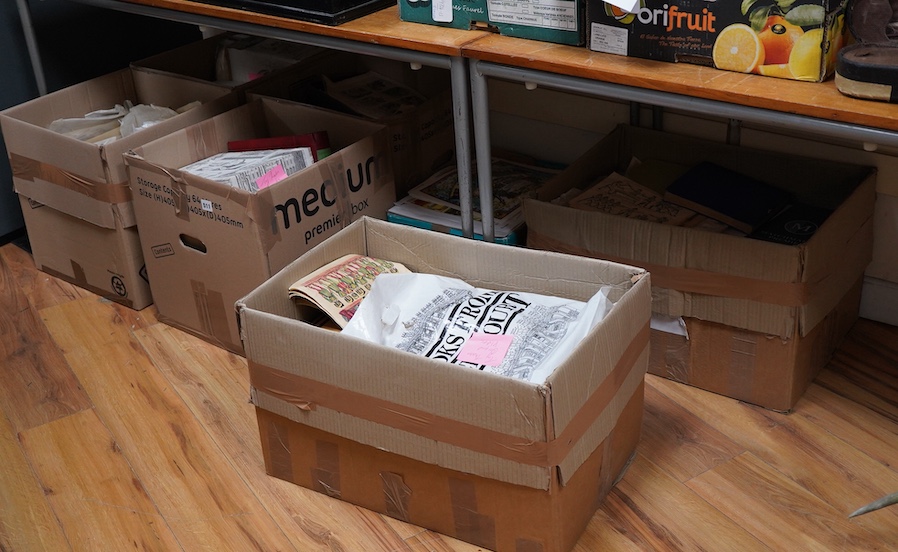 Juvenile Drama, large collection of reproduction printed and and/or hand coloured toy theatre characters, backgrounds, etc. in Seven boxes